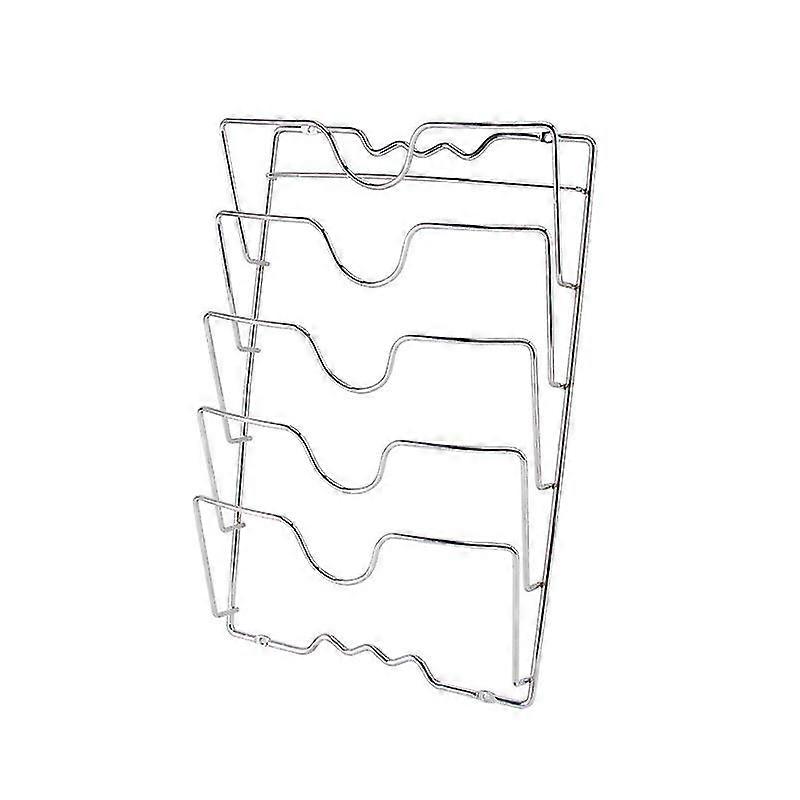 Wall-mounted Stainless Steel Multi-layer Storage Rack, Pot Lid Rack, Metal Kitchen Rack