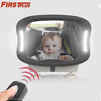 Acassisable adjustable car mirror for baby, LED light, rear seat, rear view, sauna, resting mirrors, wide angle