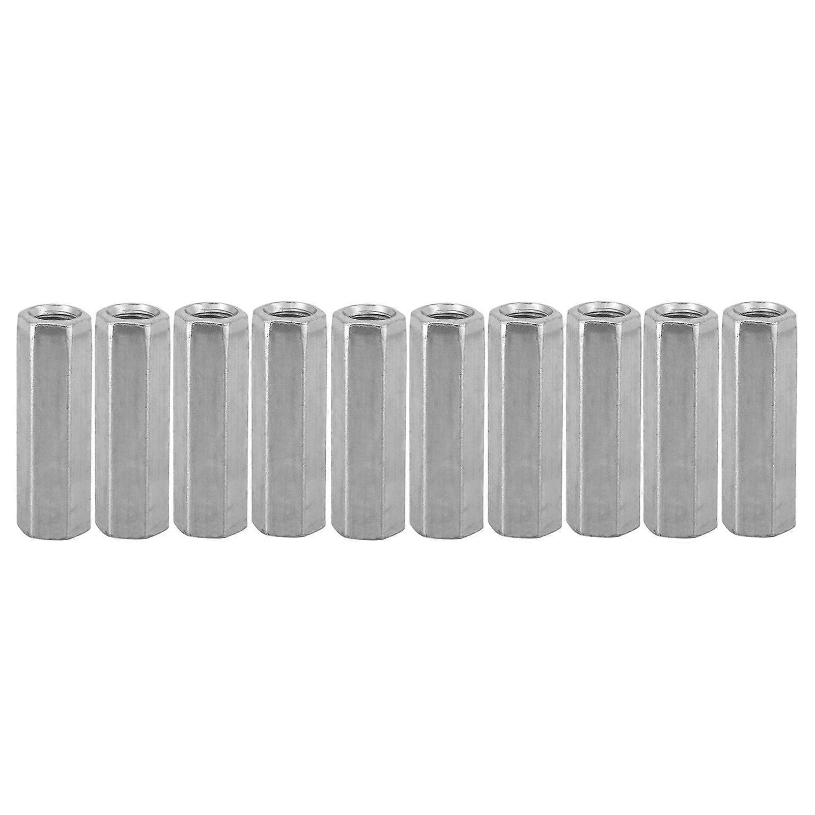 10pcs M8 Long Rod Nut Hex Hexagonal Sleeve Nut Standoff Threaded Fasteners (M8*40)