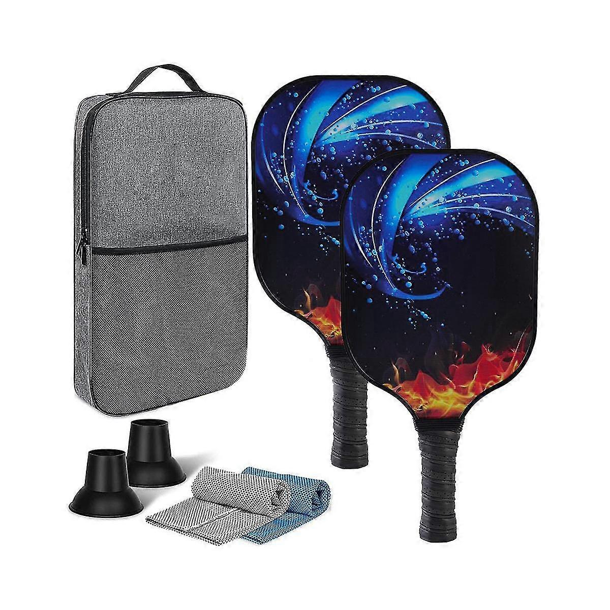 Pickleball Racket Set With 2 Paddles Portable Wear-resistant Pickleball Paddle For Adults Beginners