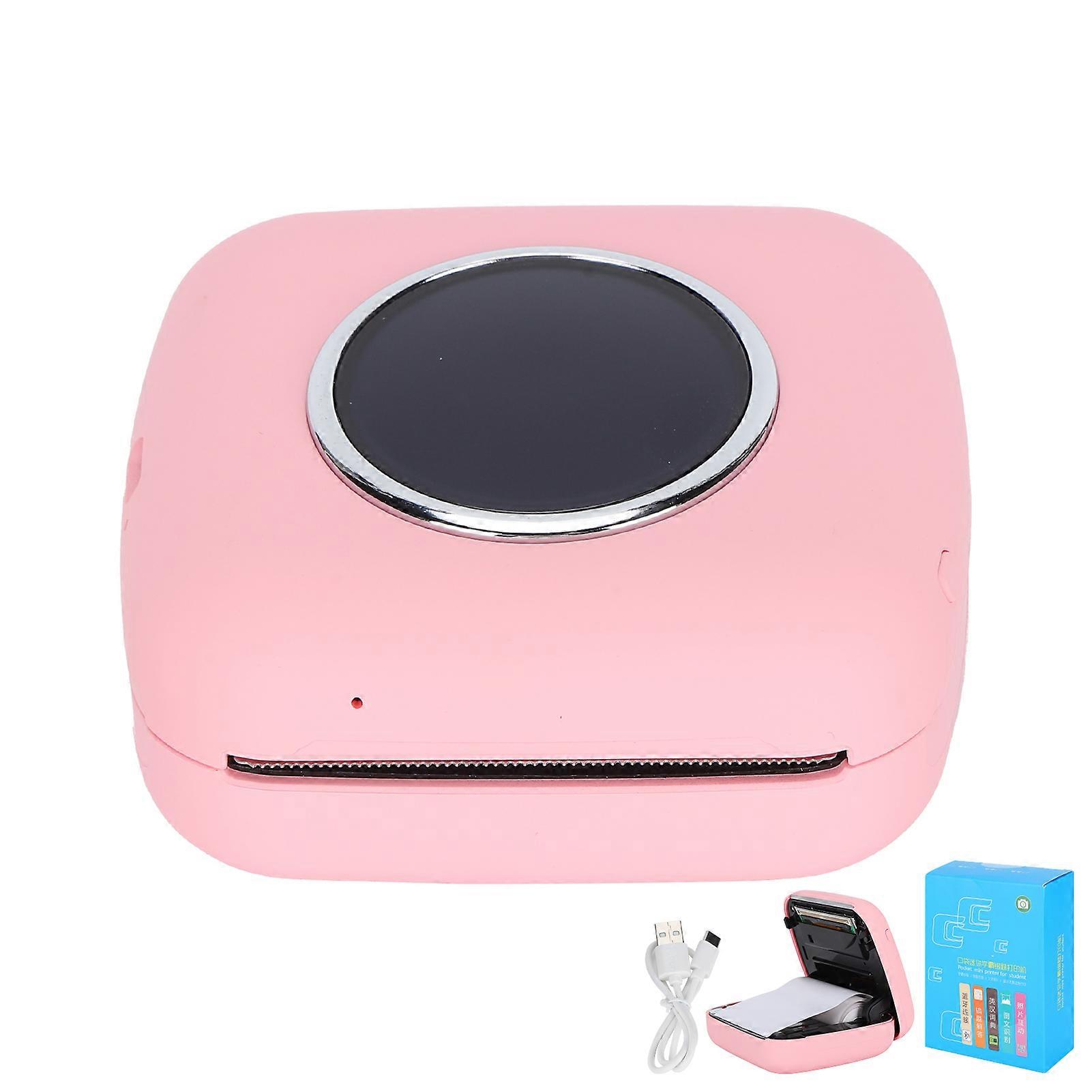 Mini Pocket Printer Bluetooth Thermal Portable Student Wrong Exercise Photo PrintingPink