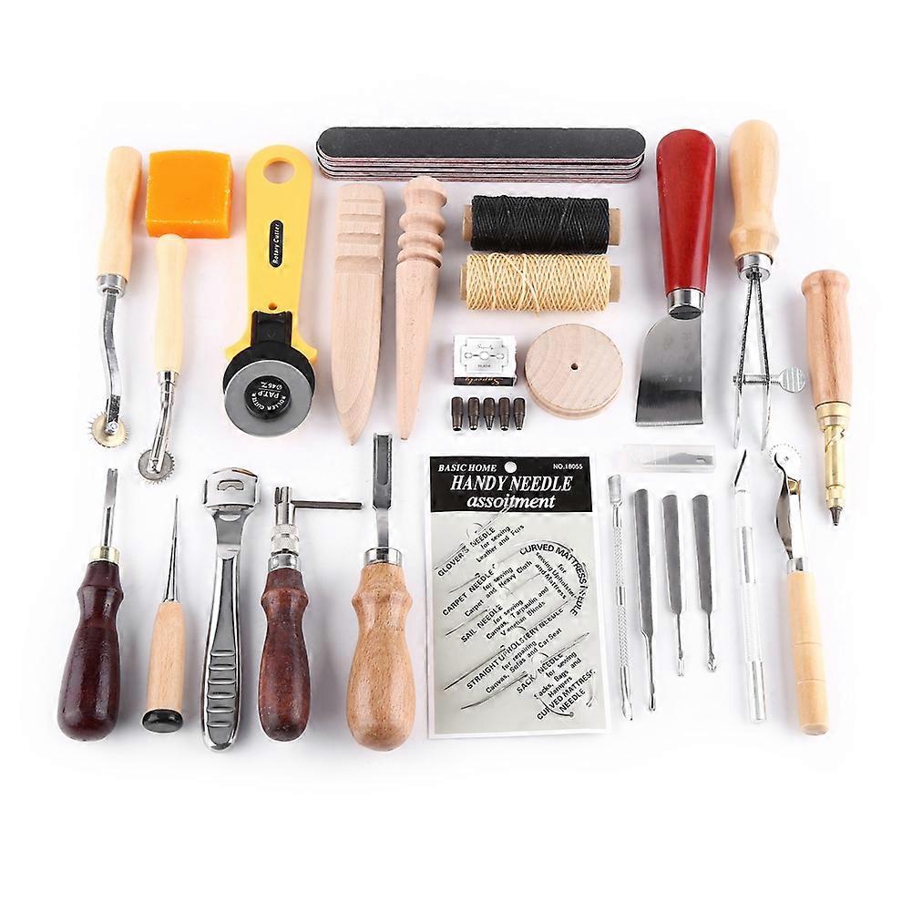 Leather Craft Stitching Carving Working Hand Sewing Saddle Groover Punch Tools Accessories