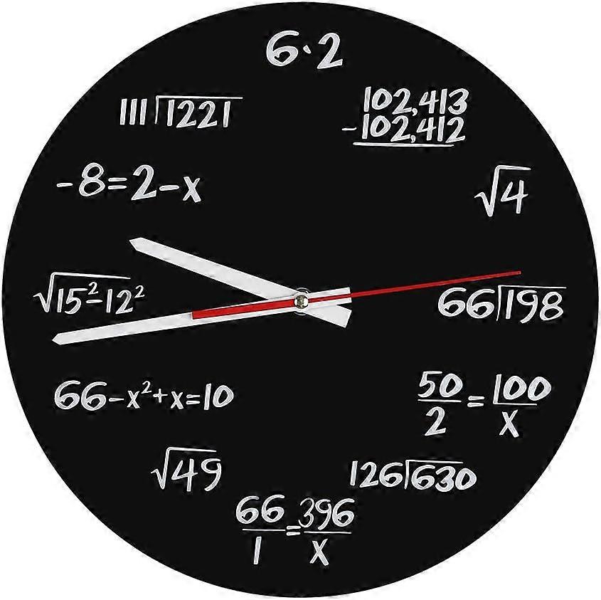 Acrylic Wall Clock Creative Math Wall Clock Unique Design Funny Math Formula Clock use in Classroom Home Office Modern Decoration