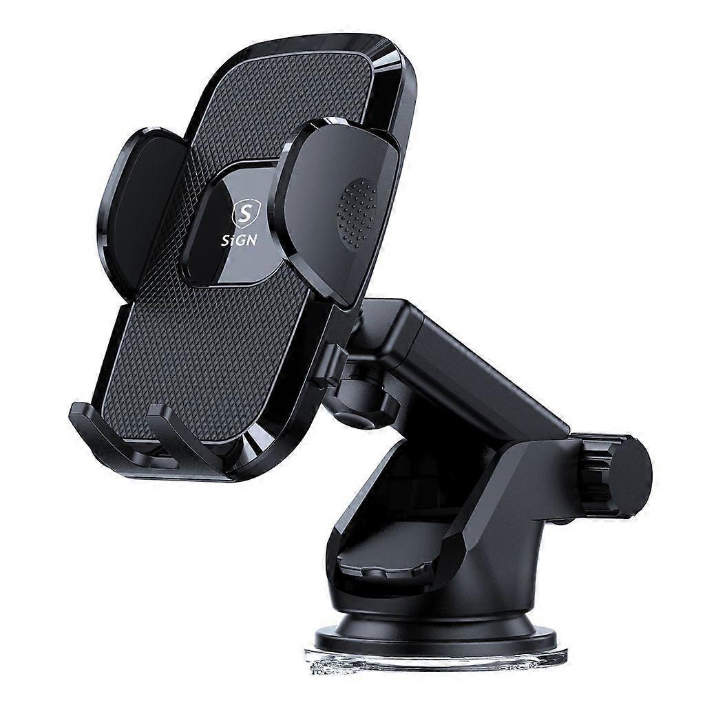 Mobile Phone Holder with Suction Cup - Black