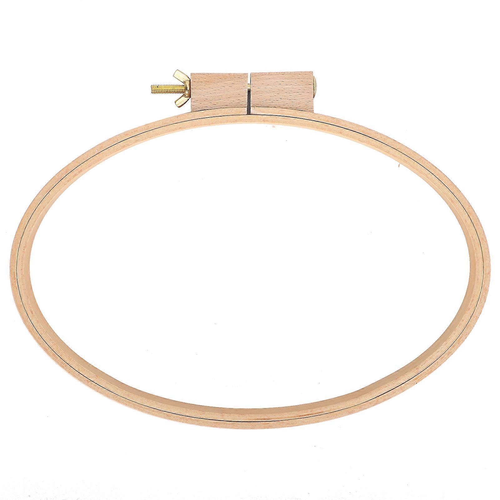 Embroidery Hoop Horizontal Oval Frame Wide Wooden Craft Desktop DIY CrossStitch Supplies