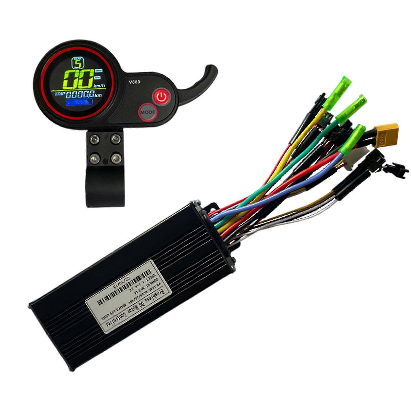 Brushless DC Motor Sine Wave Controller +V889 Display for E-bike 30A 750W/1000W FT