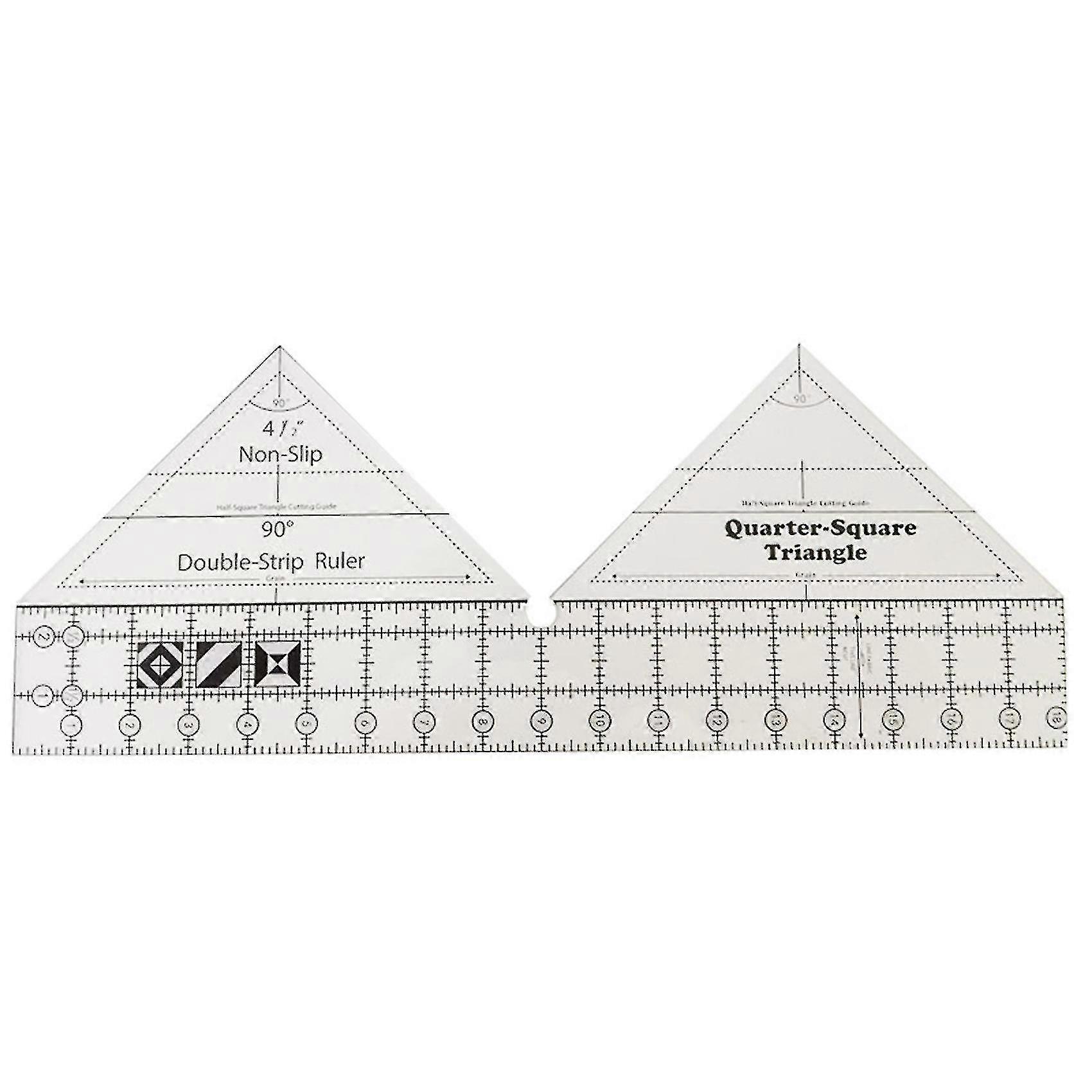 Compatible With90 Degree Double Strip Ruler Quarter Square Cutting Guide (18 Inch)
