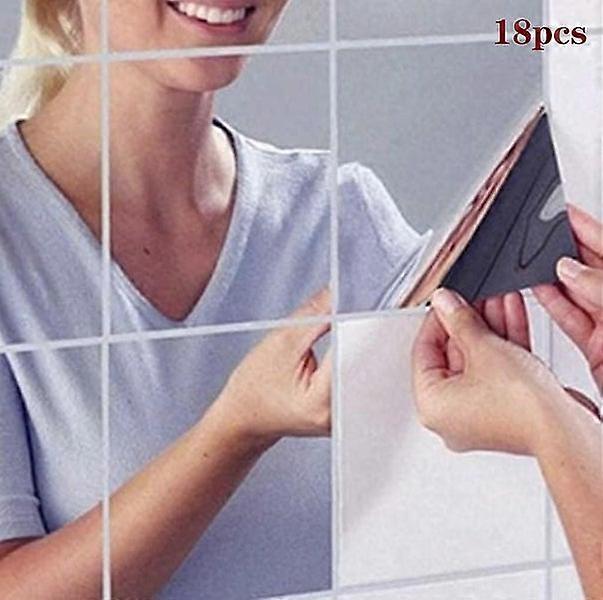 Self-Adhesive Acrylic Wall Mirror Sheets, 9-Pack - Muchen-Shop