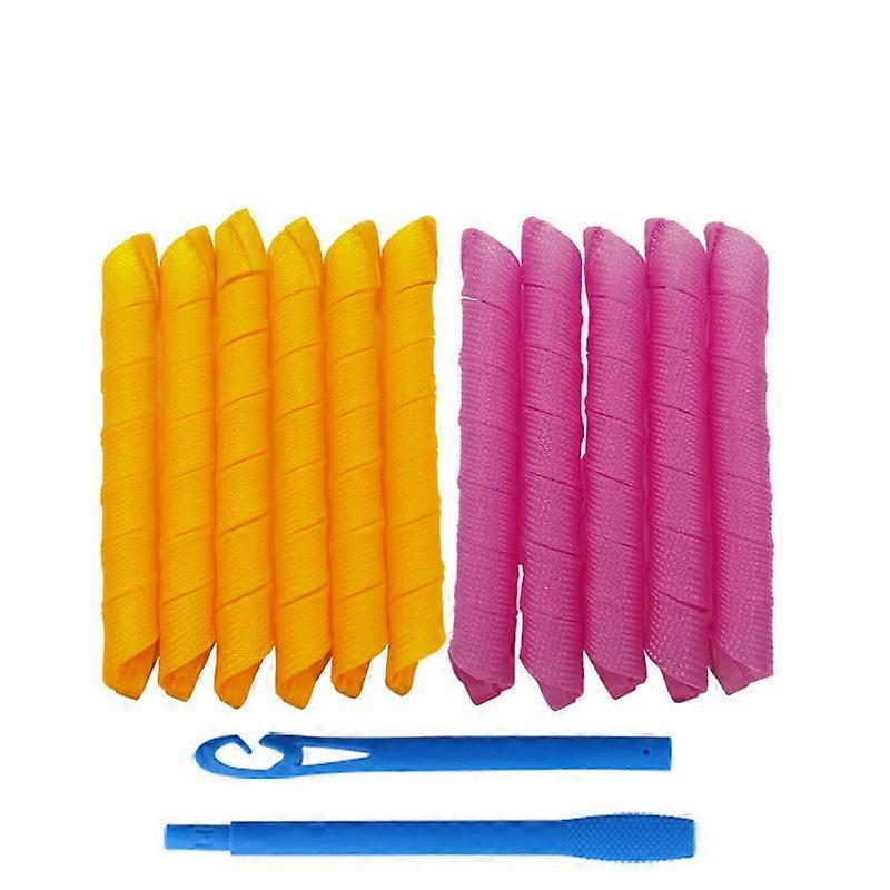 10pcs 17" Magic Curler Curling Styling Kit, DIY Heatless Curling Iron for Extra Long Hair
