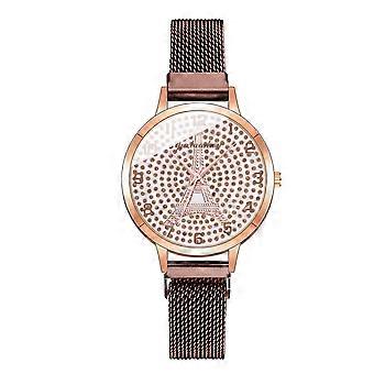 Women Fashion Watch Clock Stainless Steel Casual Dress Wrist Crystal Jewelry