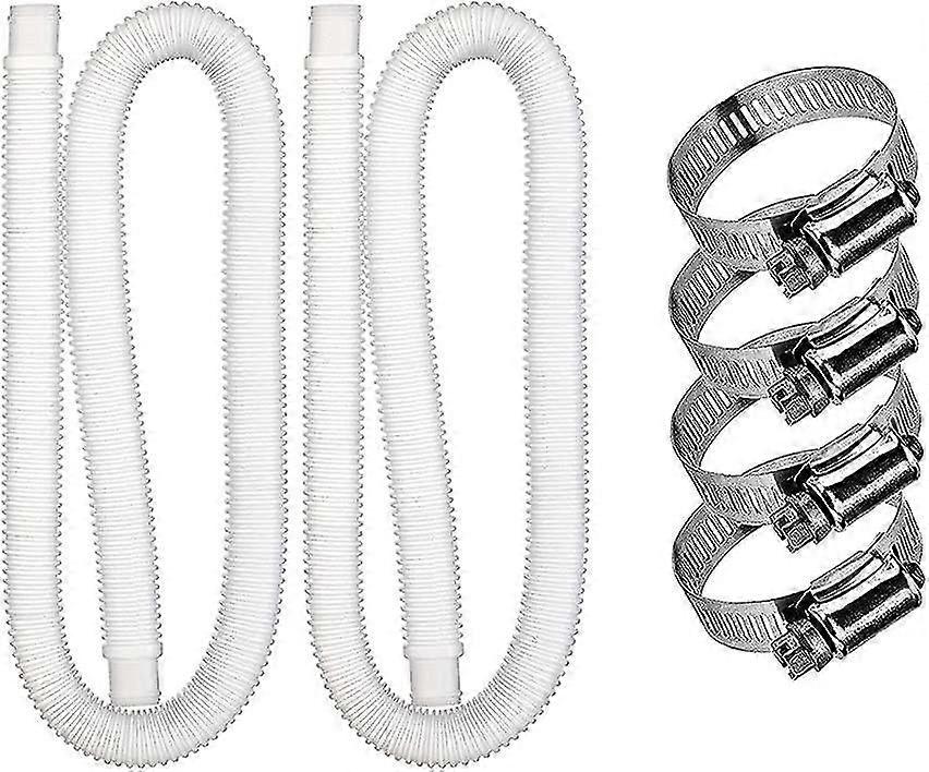 2 Pack Pool Hose - Replacement Pool Hose With Clip. The Pool Drain Hose Is Easy To Install.