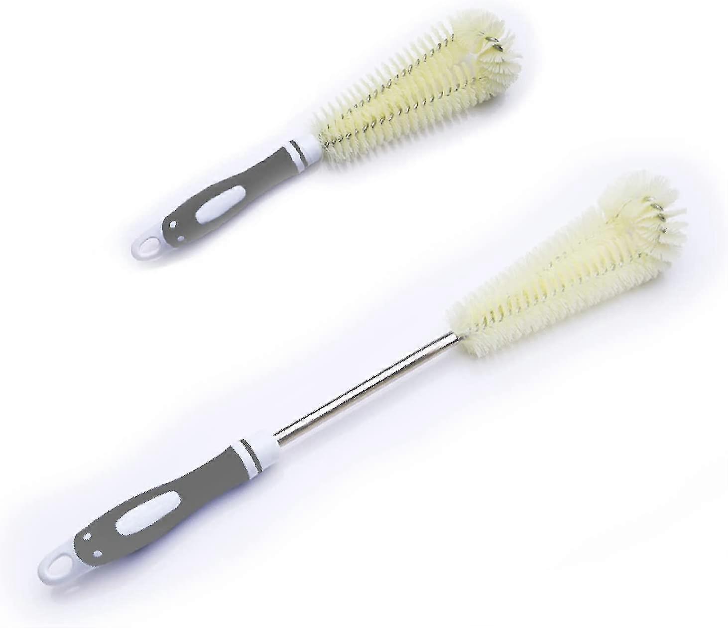 2 Pack Grey Bottle Brush. Quick Cleaning. Comfortable Grips Brush. Water Bottle