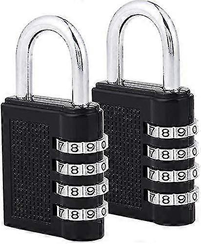 Padlock Numbers, 4 Digit Combination Lock Locker For Gym, School 2 Pieces