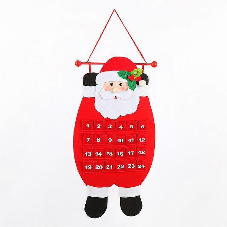 Christmas Advent Calendar Hanging Santa Claus Advent Calendar for Kids Felt Hanging Calendar