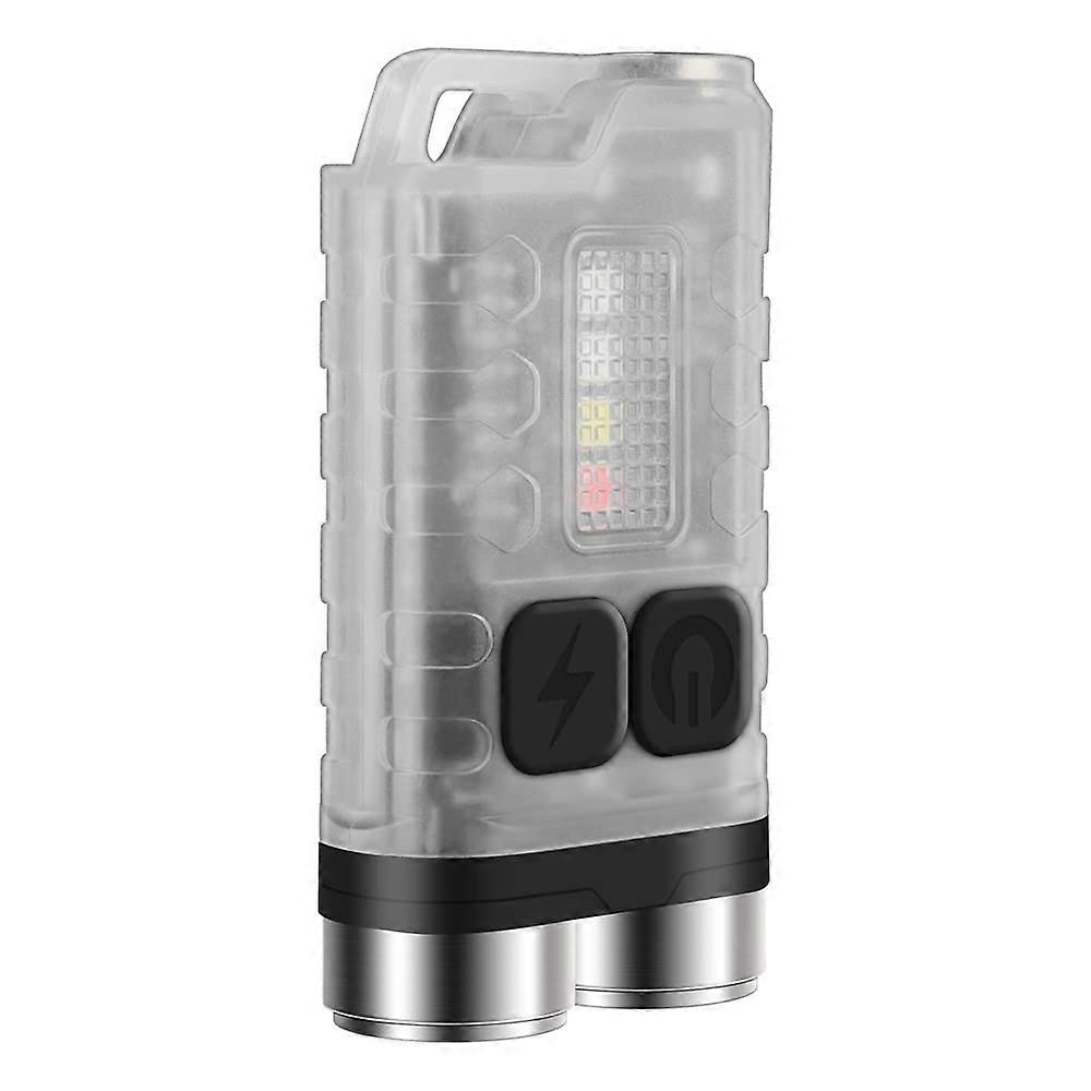 V3 Small Powerful Flashlight LED Super Bright 900 Lumens with Red UV Blue Light - Mini Pocket Keychain Rechargeable Flashlight 10 Modes, USB-C, IP65 W