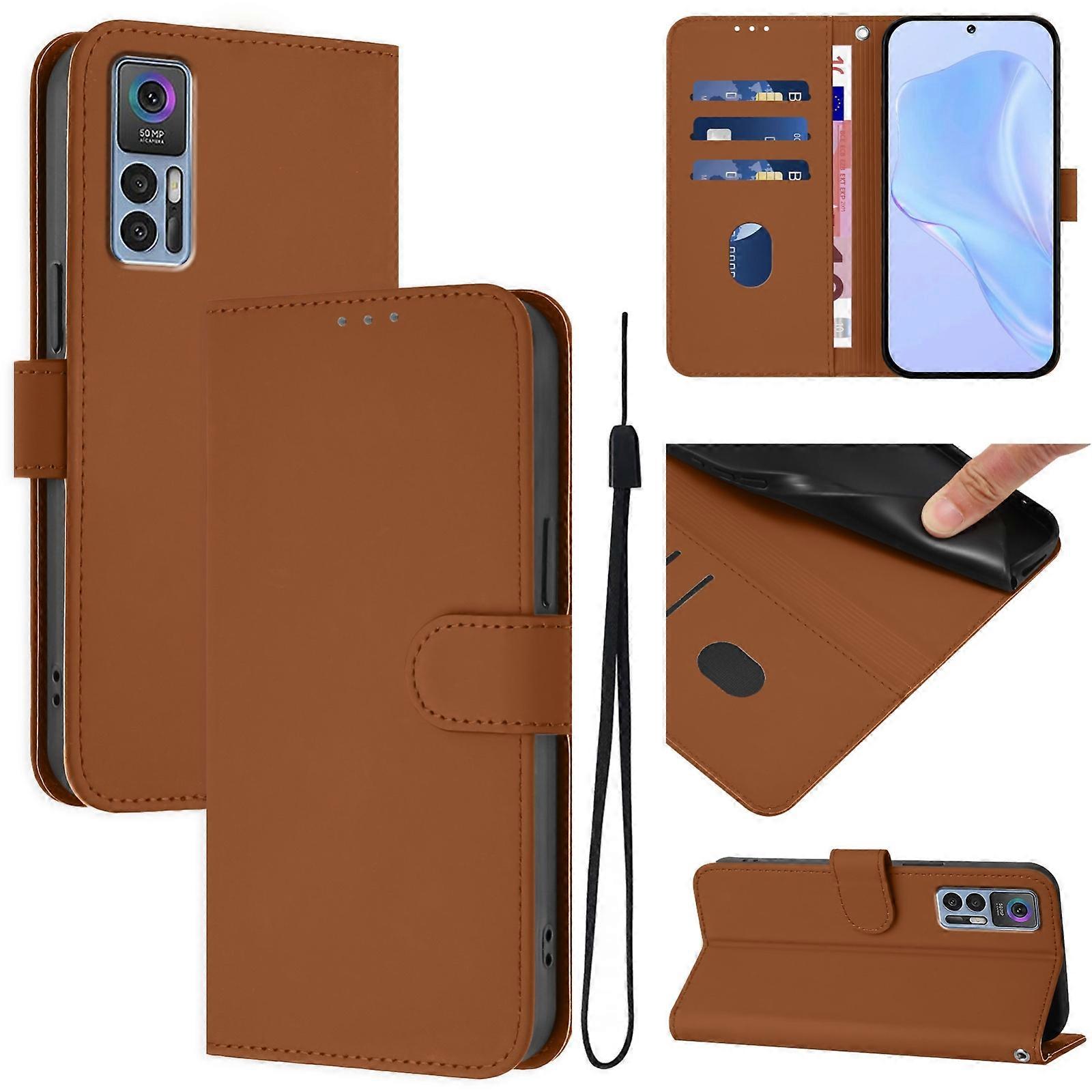Solid Color PU Case For TCL 30 4G / 30 5G / 30+