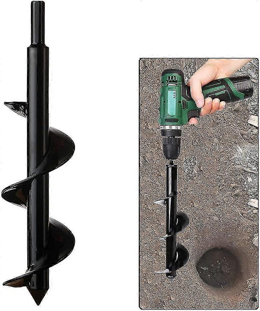 Hex Shank Stainless Steel, Thermal Auger, Dig Holes Cultivate Deeply, Practical Planting Tool For Flower Planting Trees Shrubs (dia: 8cm L: 30cm)