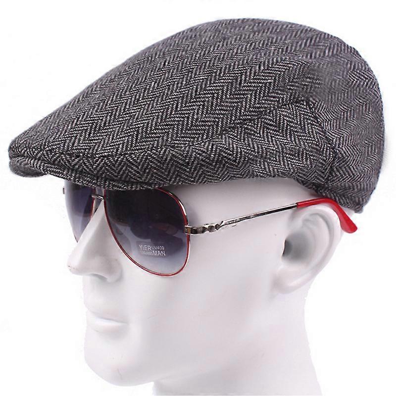 Men's Warm Peaky Flat Caps Blinders Newsboy Tweed Baker Gatsby Hats
