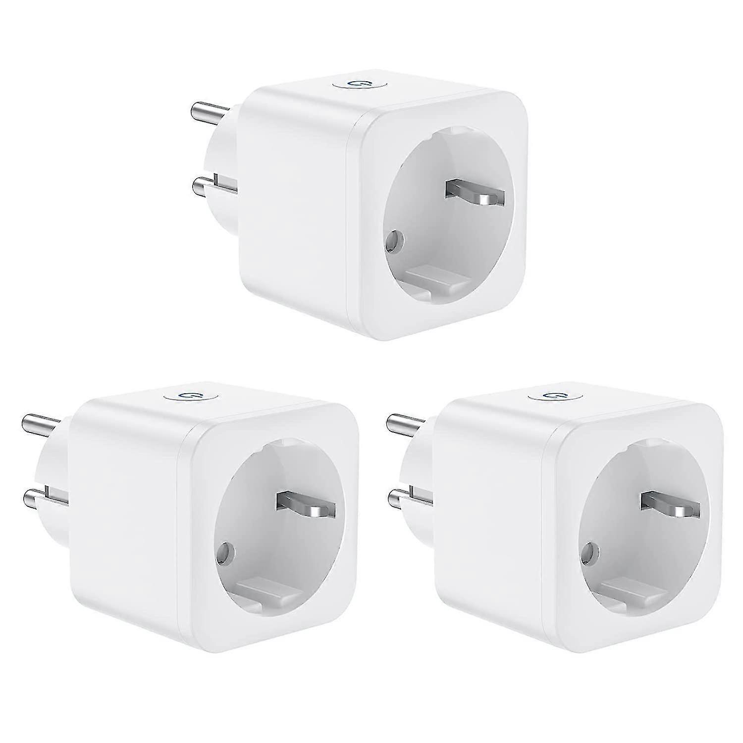 wifi plug-in socket,16a 3300w smart,compatible alexa google home,with voice and remote control,timer socket(3 pack)