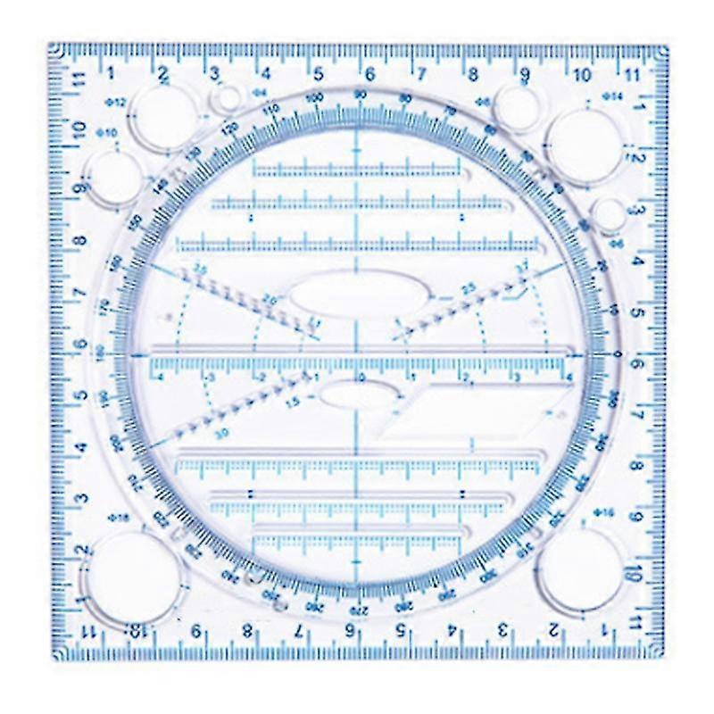 Multifunctional Drawing Ruler Multipurpose Draw Round Curve Horizontal Parallel Line Vertical Paral
