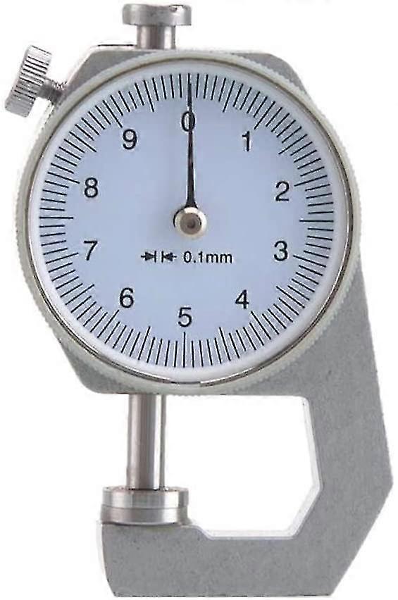 Digital tjockleksmätare, rund urtavla, 0,01 mm, noggrannhet för papper, läder, plåt