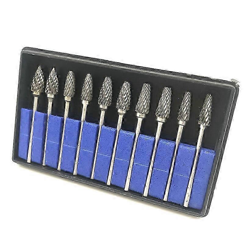 10 adet / diş Tungsten Karbür Burs Kitleri Tungsten Diş Freze Kesiciler Tungsten Çelik Taşlama Kafası Lab Burs