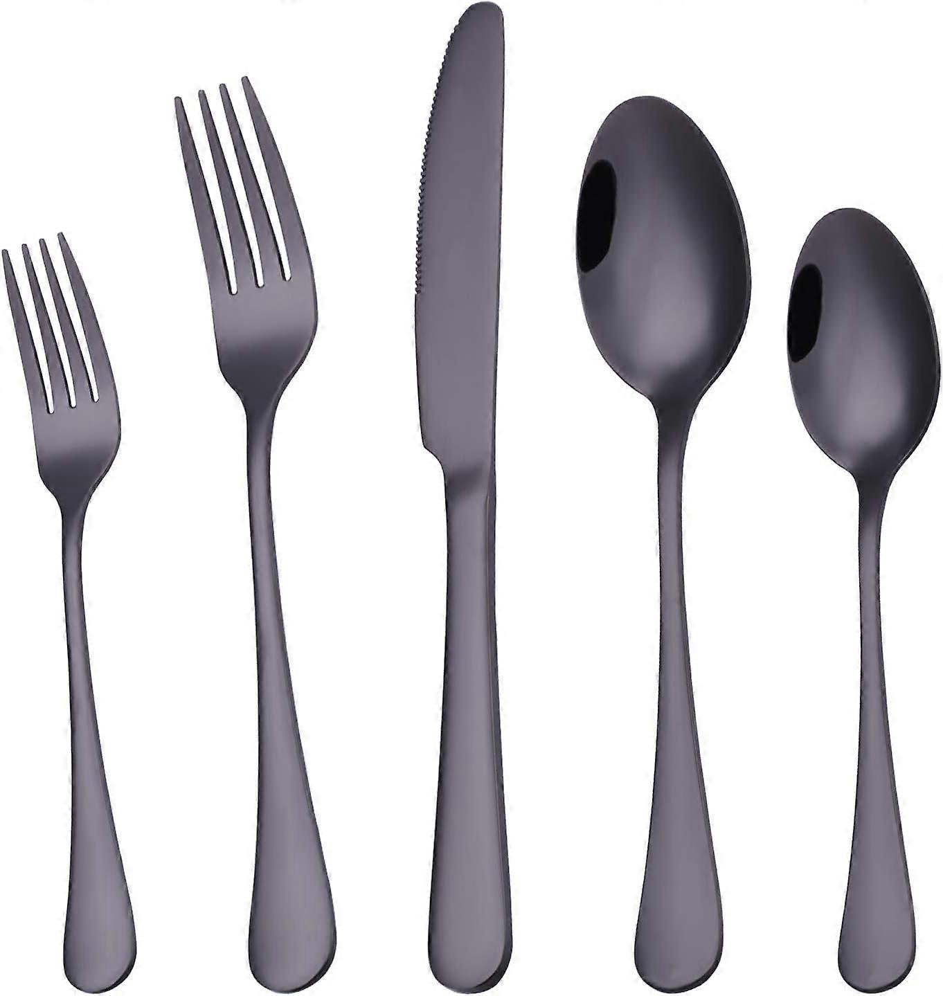 20-Piece Flatware Set, Gold ,Silverware Set,Stainless Steel Tableware Cutlery Set for 4,Dishwasher-safe