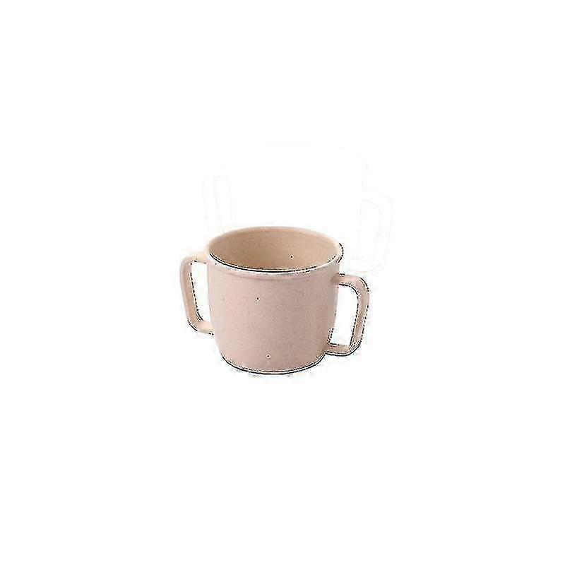 Becher mit zwei Henkeln, einfarbig, Trinkbecher, Milchkaffeetasse, Geschirr für Zuhause, einfach zu verwenden (1 Stück, Beige)