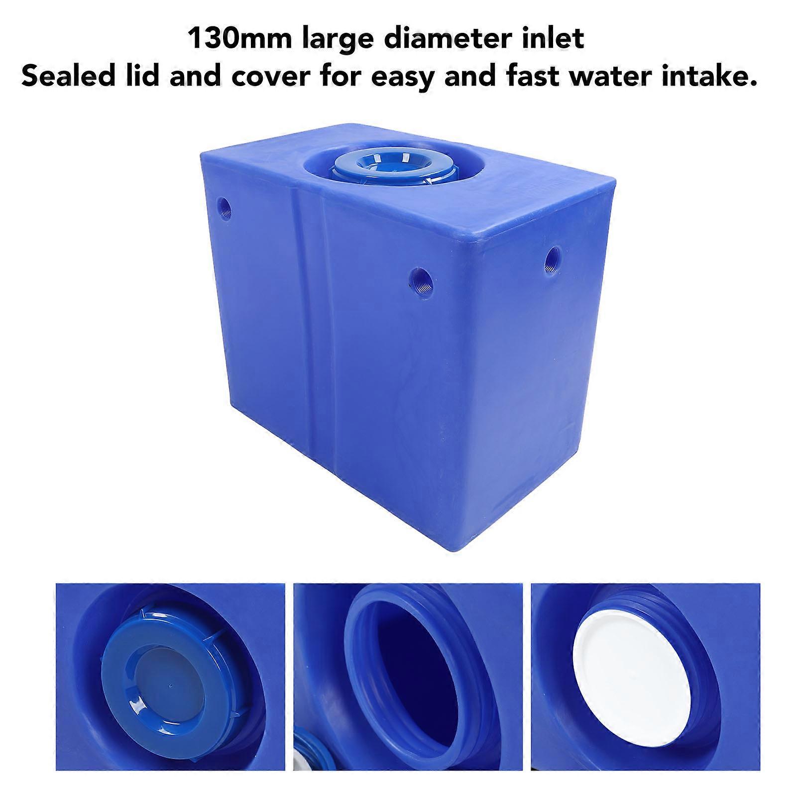 16 Gallon RV Water Tank 19.7 X 16.9 X 11.8in Heat and Cold Resistance Square Water Storage Tank for Trailers Boats Yachts Blue