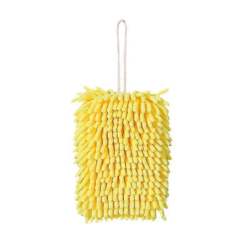2 Pcs Hand Towels For Kitchen With Hanging Loop (yellow,7.5x5in)