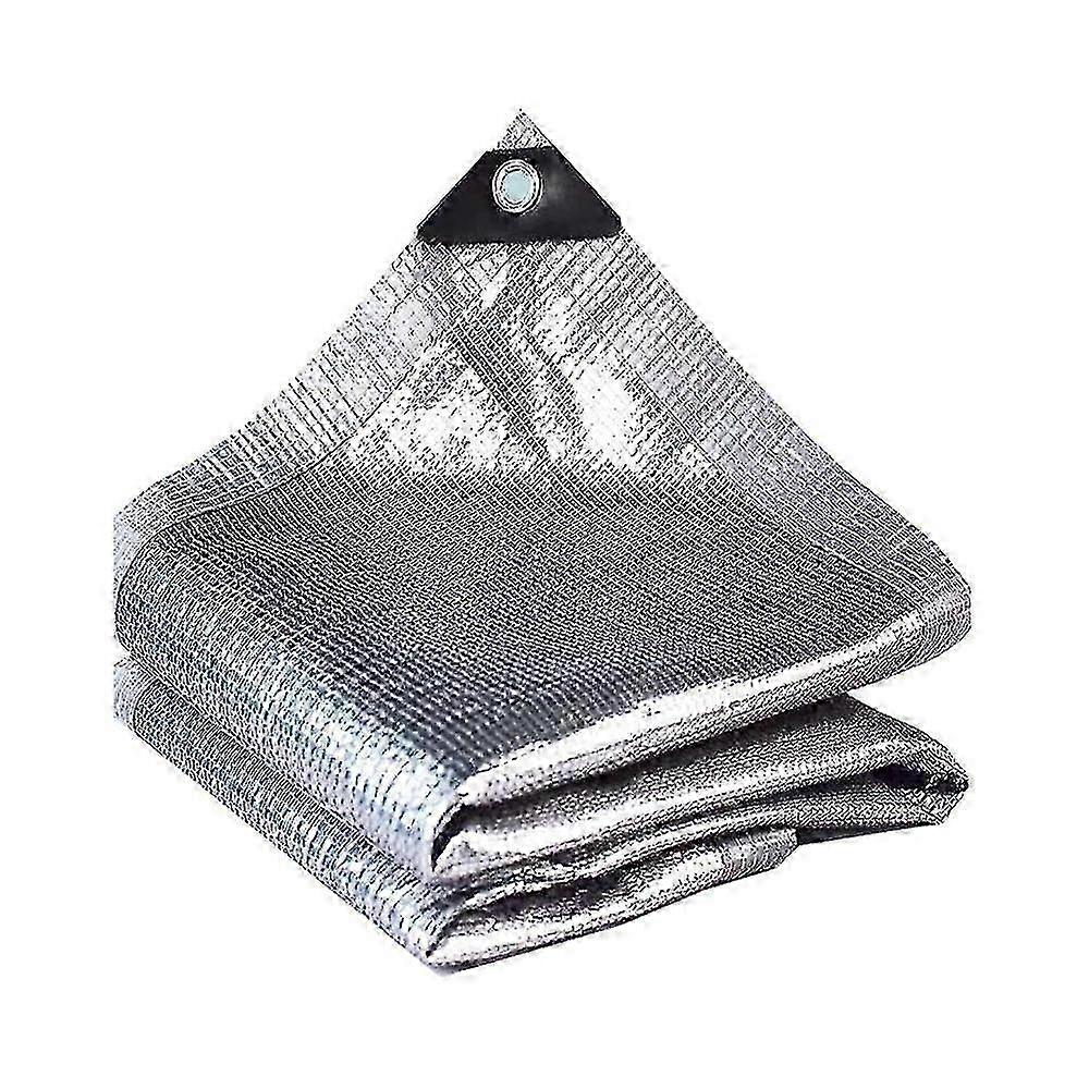99% Aluminum Shade Cloth Reflective Aluminum Shade Cloth Sunshade Cover with Grommet Net Sunscreen Fabric Shade Net - MXBC
