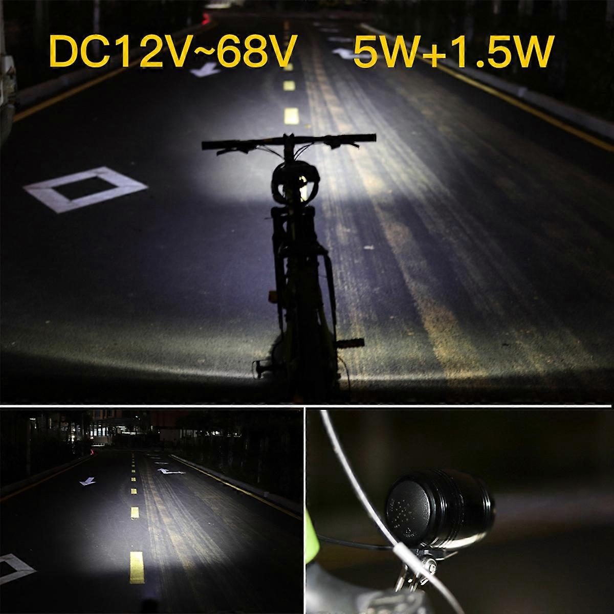 Universal EBike LED Headlight - 36V/48V Compatible, 400 Lumen, Waterproof With 2/3 Pin Connectors