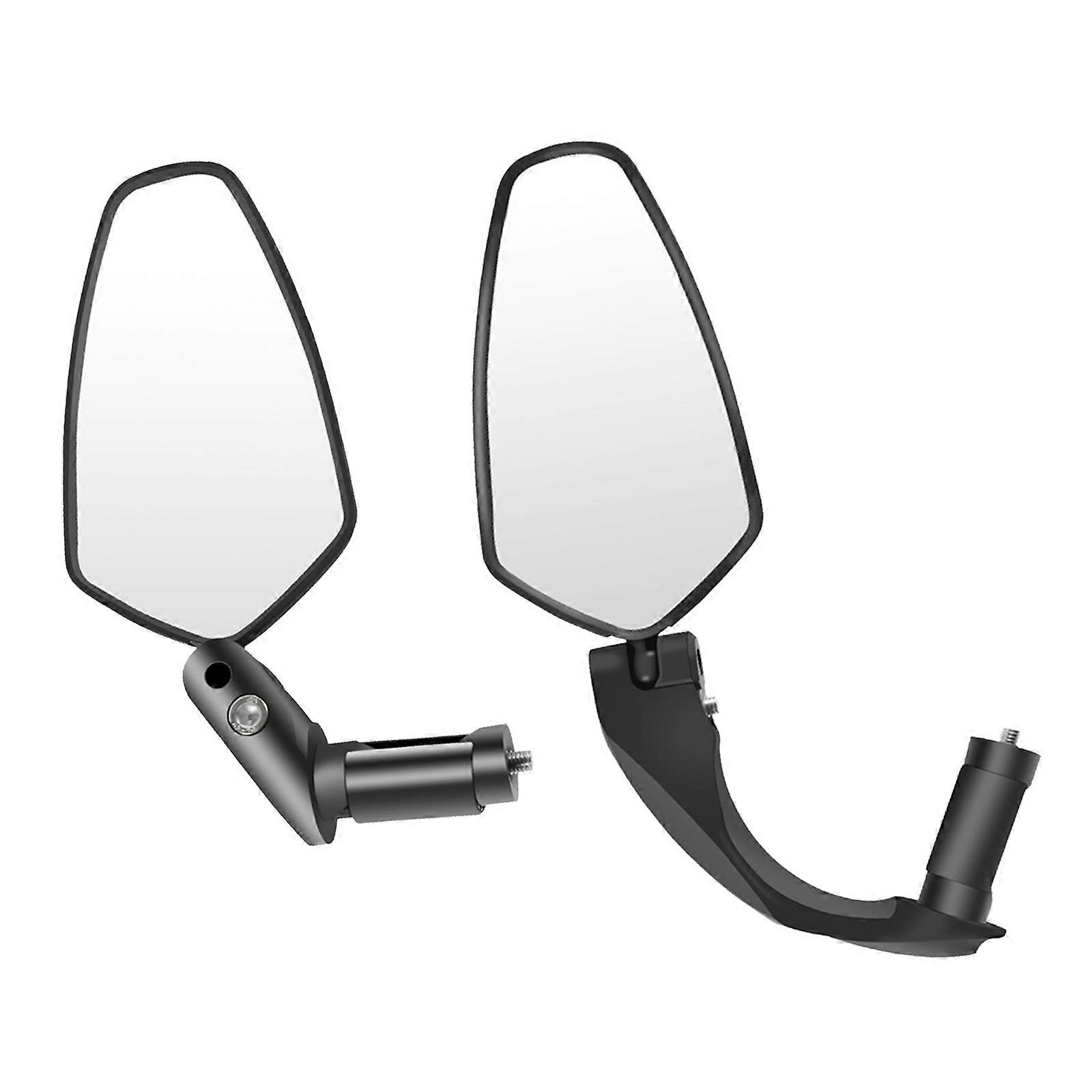 Bike Rear View Mirror Handlebar Mount Wide Angle 360 Rotation Acrylic Convex Safety Glass Mirrors for Mountain Bicycle