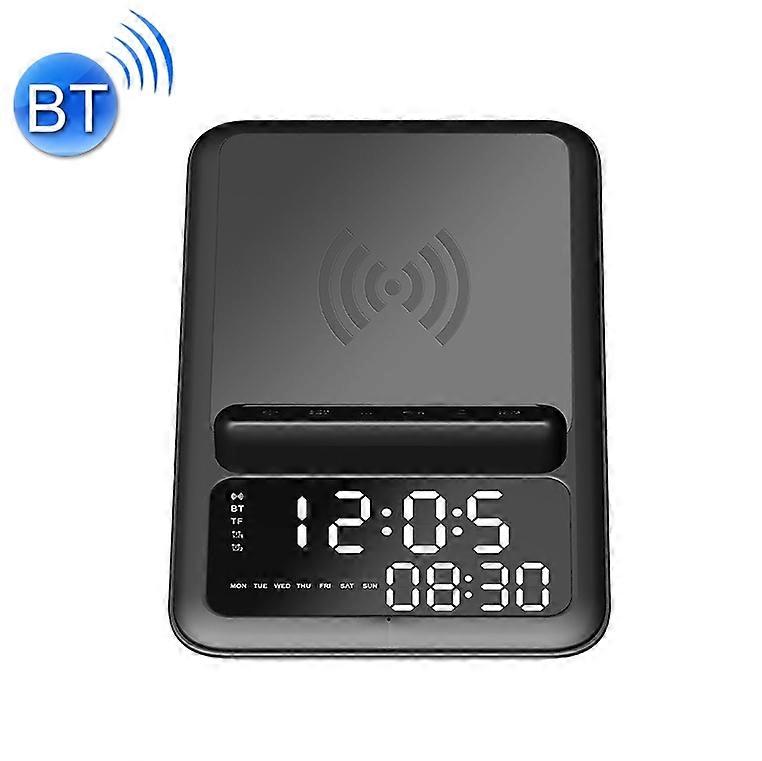 LED Desktop Electronic Alarm Clock Bluetooth Speaker
