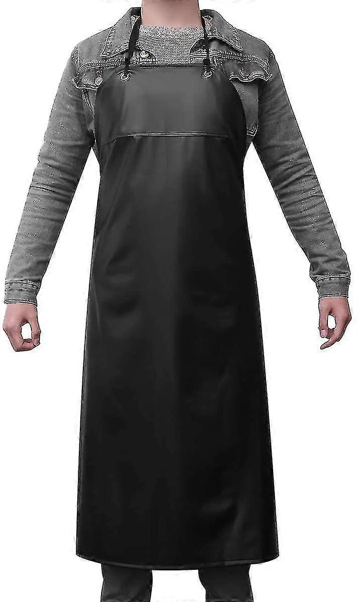 مئزر مطبخ جزار للخدمة الشاقة للجنسين للجنسين (أسود)