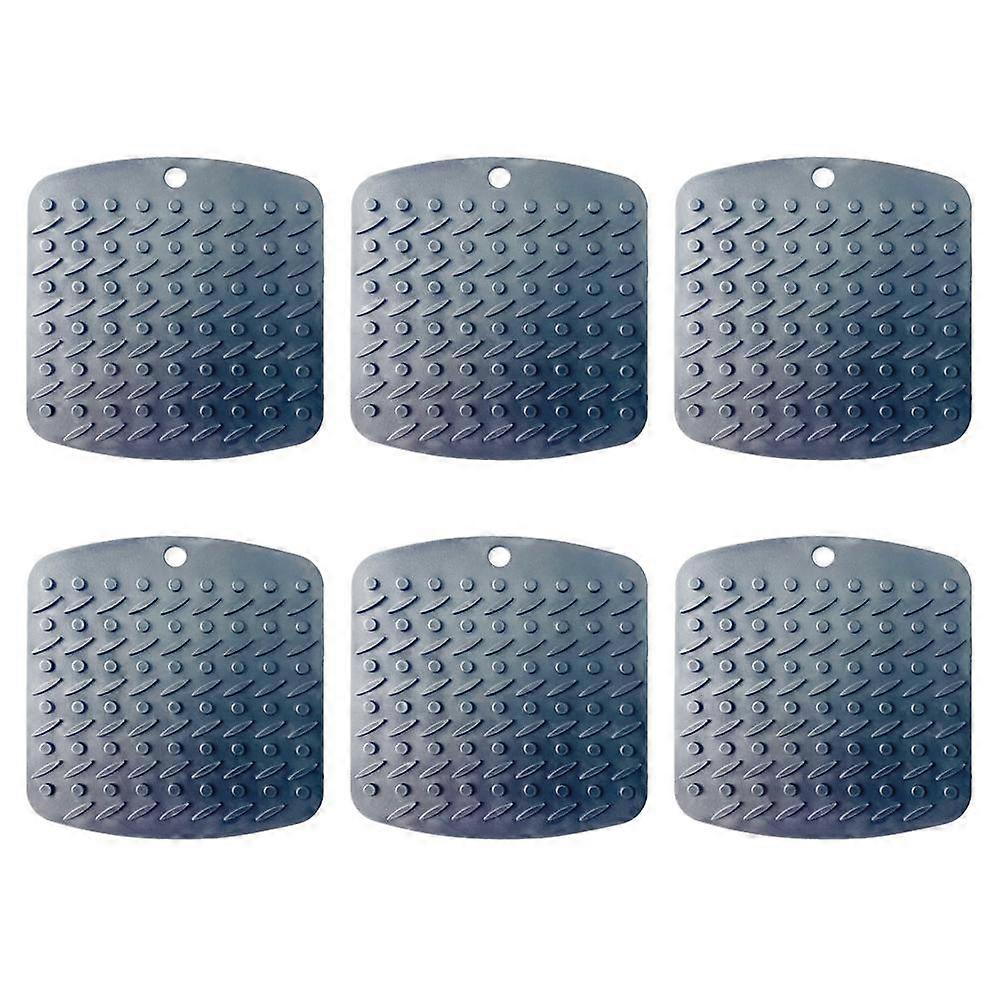 Pacote com 6 Tapetes de Silicone - Descanso de Colher de Almofadas Quentes, Trivet Multiuso para Pratos Quentes Resistente ao Calor Silicone de Grau Alimentício, Vermelho