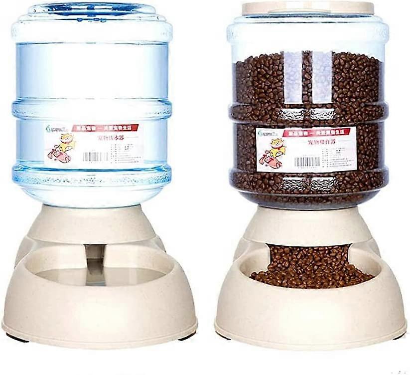 3,75l x 2 kusy Dávkovač jídla / vody Automatická fontána, Příslušenství pro kočky a psy, Dávkovač granulí, Robustní plast