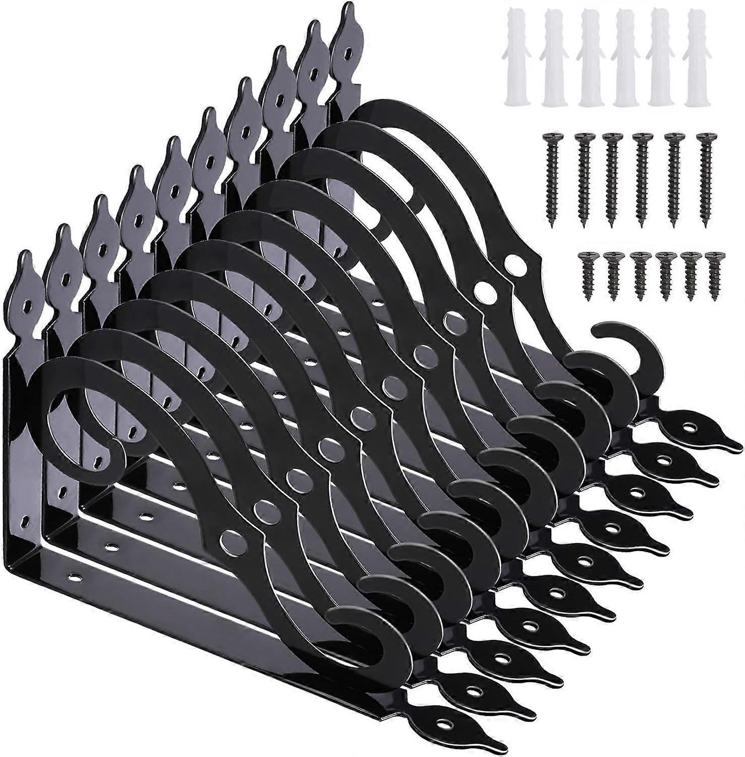 good 10-Piece Decorative Shelf Bracket, L-Shaped Shelf Bracket, 7.4-Inch Wall Mount L-Shaped Shelf Bracket, Heavy Duty Shelf BracketMetal Corner Brack