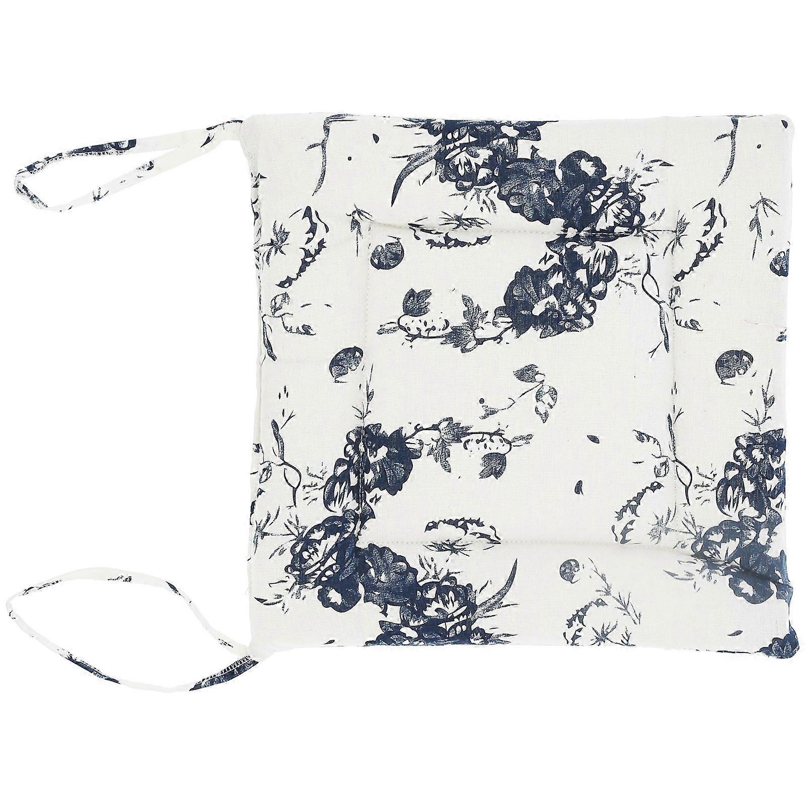 White Ink Thick Non-Slip Soft Chair Cushion Simple Pure Cotton Linen Seat Cushion