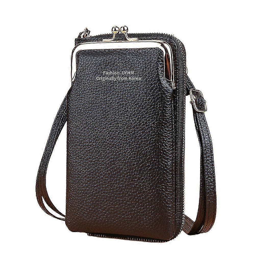 Women Phone Crossbody Shoulder Bag Purse - Retro Pu Leather Wallet Small Cellphone Pouch