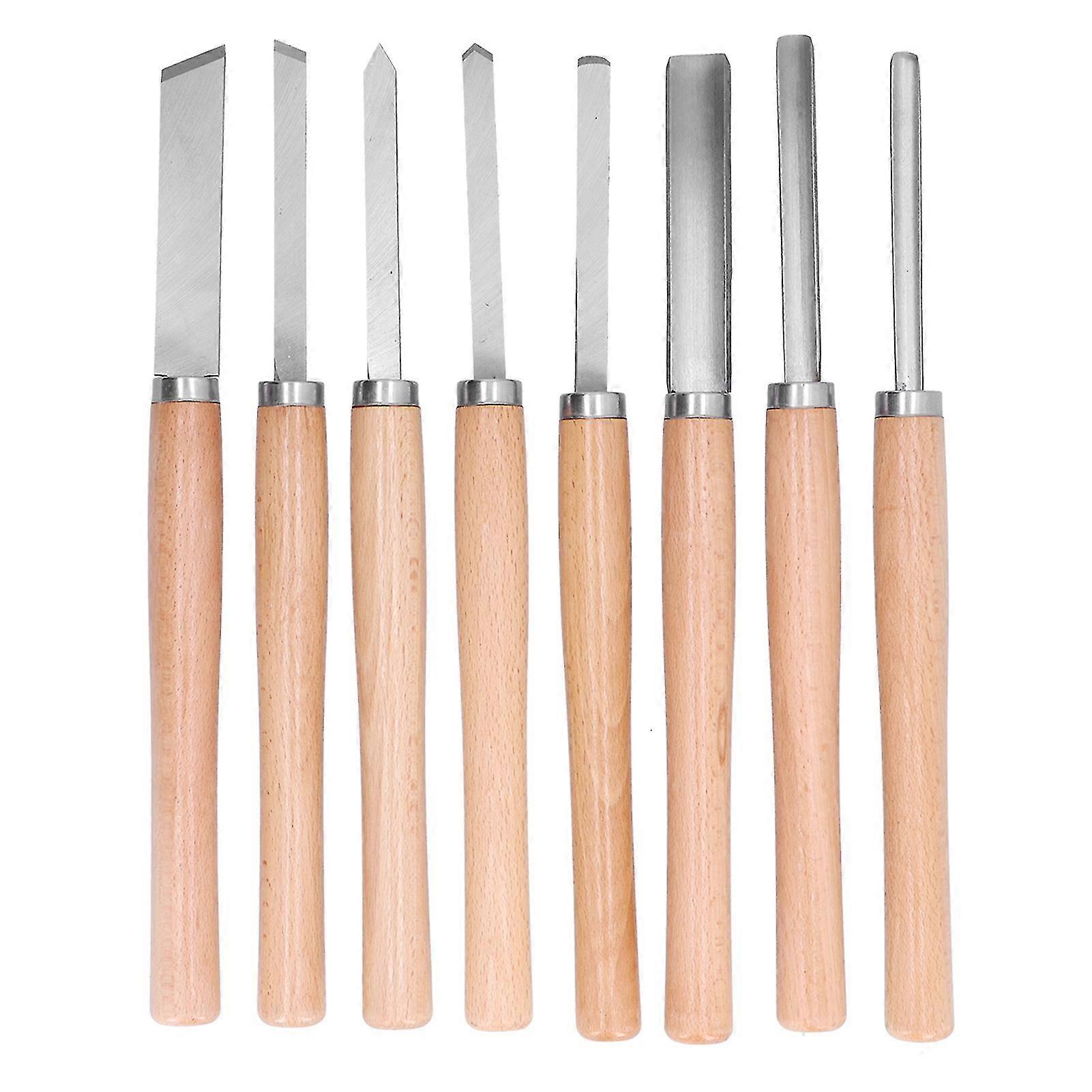 Wood Turning Chisel Set - 8pcs Professional Carving Tools for Beginner and Advanced Carpenter