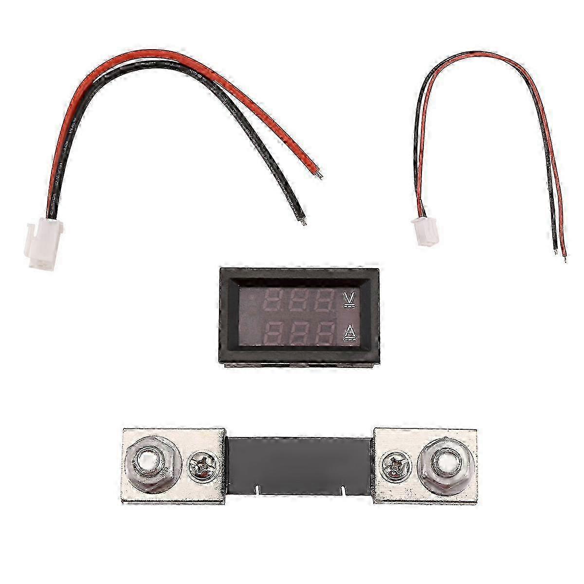 Digital Voltage Current Meter High Voltage Led Dc Dual Display Meter 7v-100v 100a Meter With Shunt