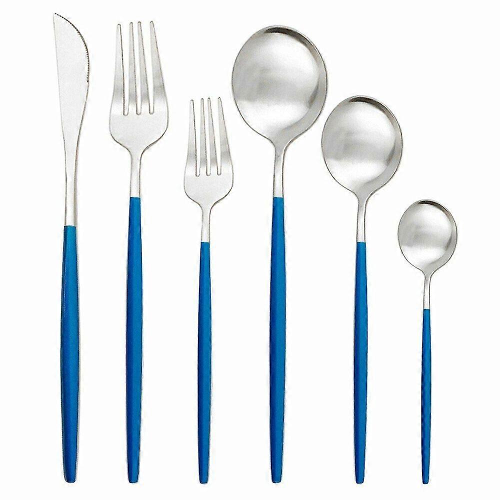 Flatware Cutlery Set Stainless Steel Dessert Fork Spoon Silverware Set Kitchen