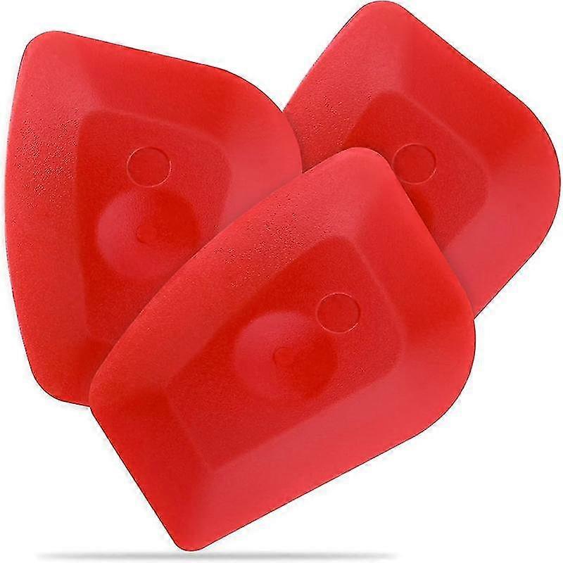 Silicone Scrapers - 3 Pieces, Red