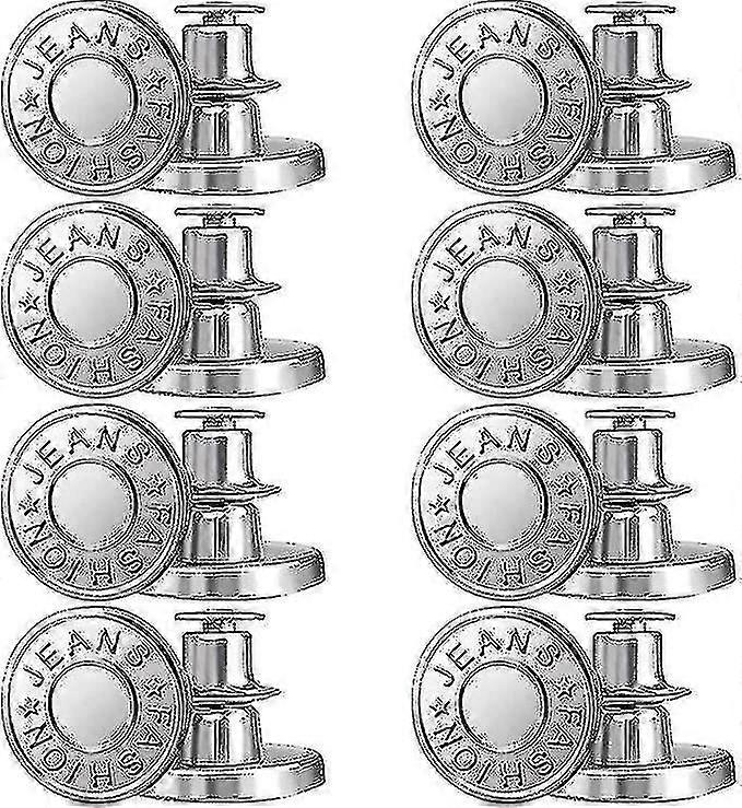 8pcs Jean Button No Sew Instant Button