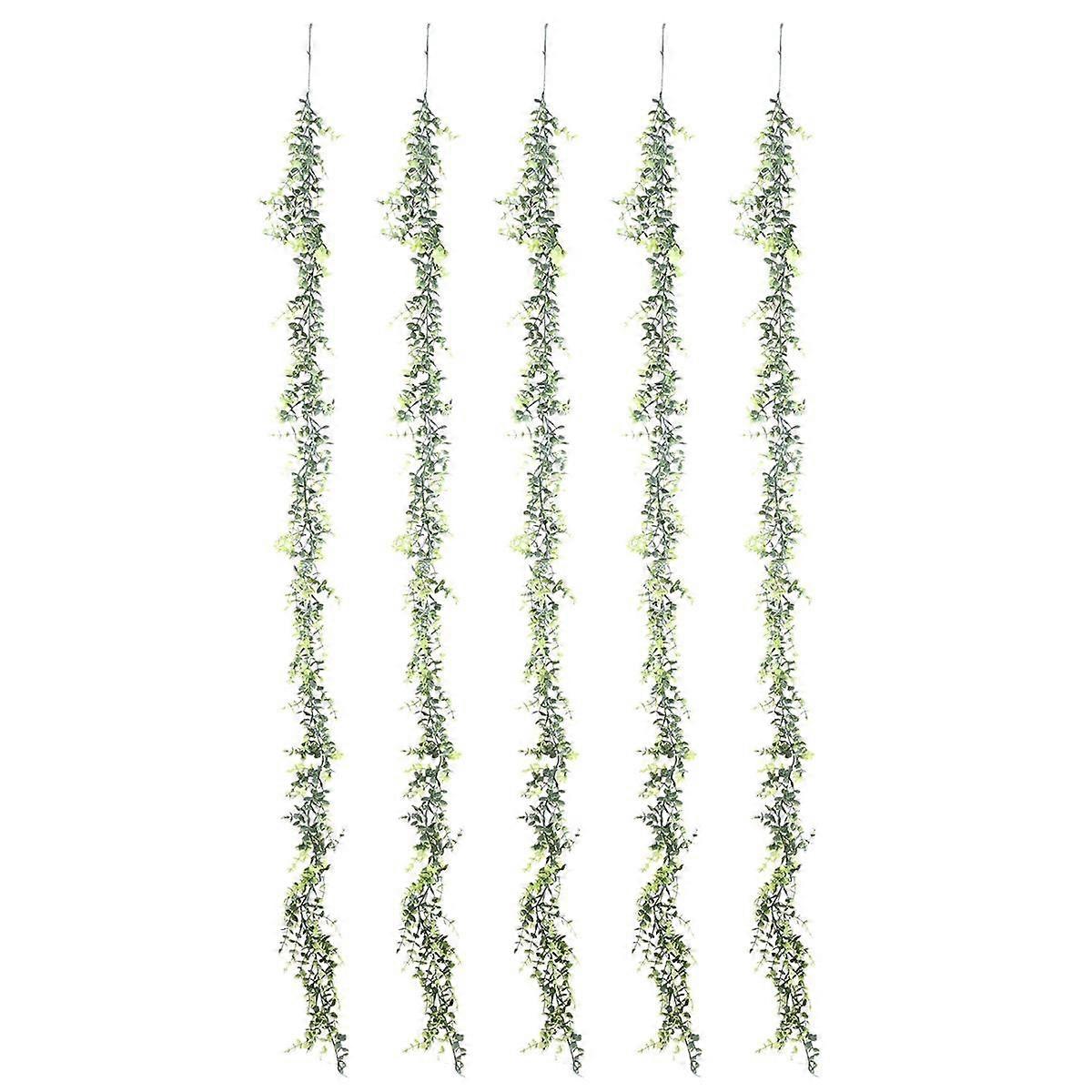 5 Packs 30Ft Artificial Eucalyptus Garlands Fake Greenery Vines Faux Hanging Plants for Wedding Table Backdrop Arch