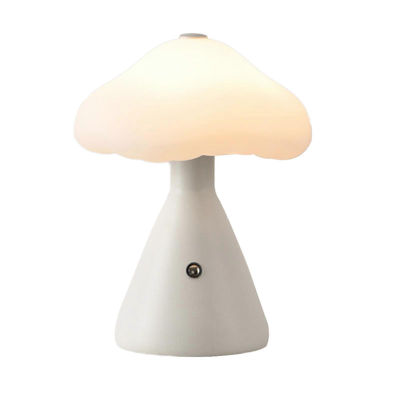 Mushroom Lamp For Bedroom, Portable Dimmable Bedside Lamp With Usb Charging, Cordless Nightlight