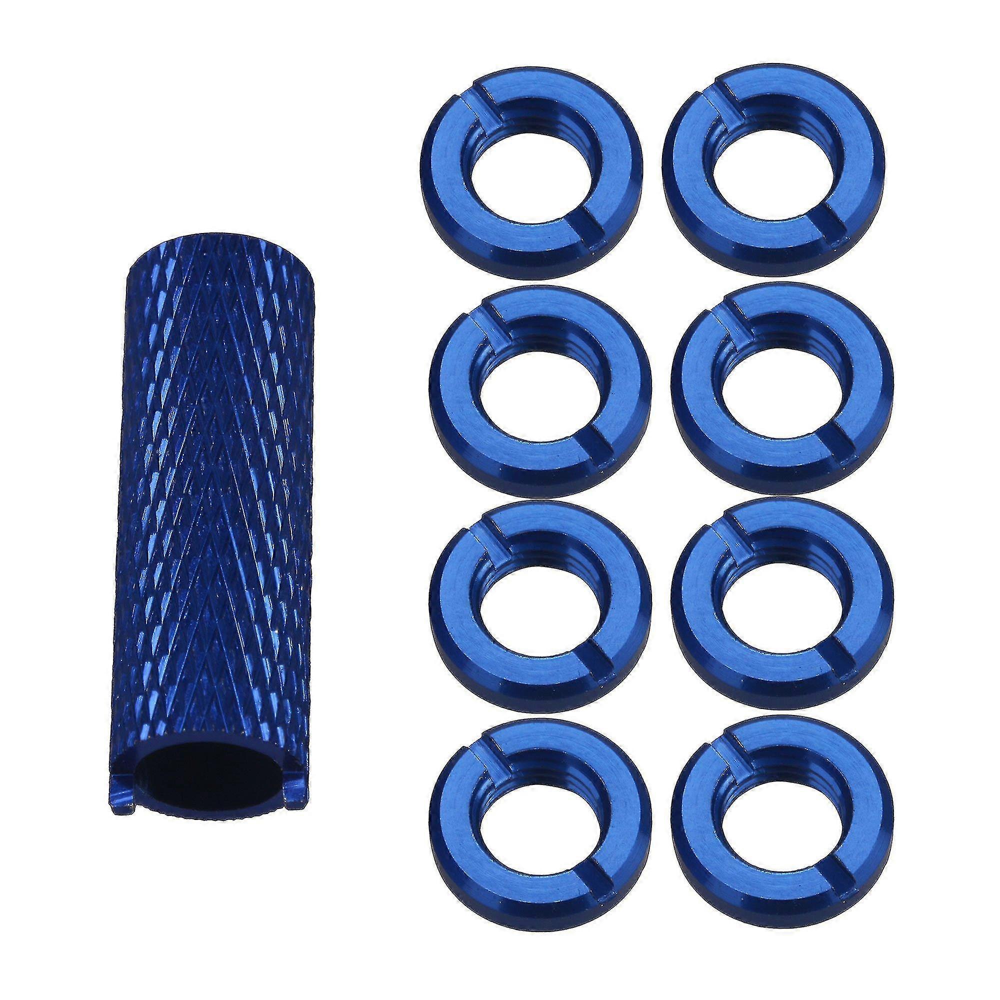 8pcs Alloy Radio Switch Nuts Replacement For Remote Controller Dark Blue
