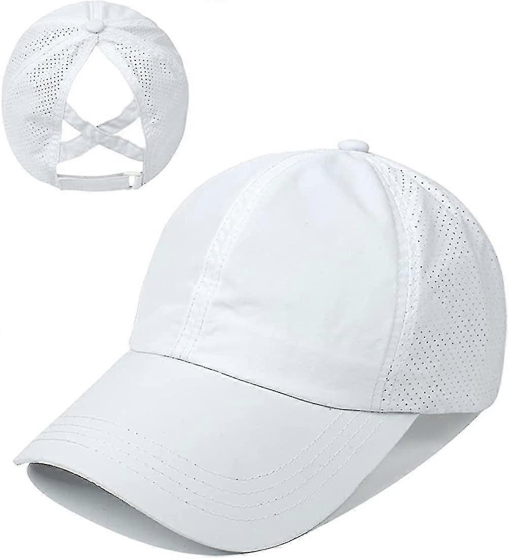 Wekity Women's Cross Ponytail Baseball Cap