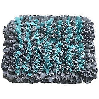 Pet Funny Feed Training Mat Pet Sniff Smell Pad Food Feeder Slowing Feeding Mat Blue (52x40cm)
